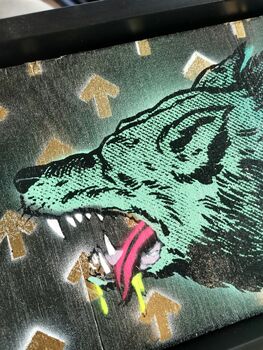 'Hungry, Belly Full' Original Painting And Screenprint, 5 of 9