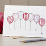 Personalised Handmade Birthday Balloons Card, thumbnail 4 of 12