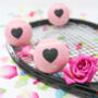 Tennis Lovers Heart Motif Tennis Balls, thumbnail 9 of 12