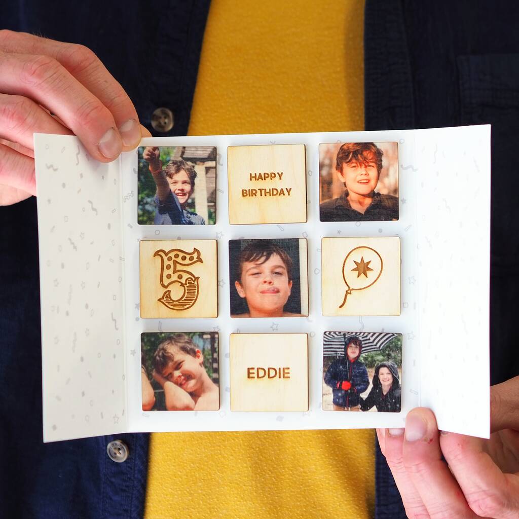Personalised Photo Magnets Birthday Card, 1 of 5