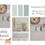 Personalised Baby Name Wooden Blocks Green, Blue, Cream, thumbnail 6 of 12