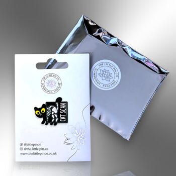 Cat Scan Enamel Pin Badge, Gifts For Vets And Cat Lovers, 5 of 8