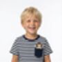 Zippy Navy Stripe T Shirt, thumbnail 4 of 7