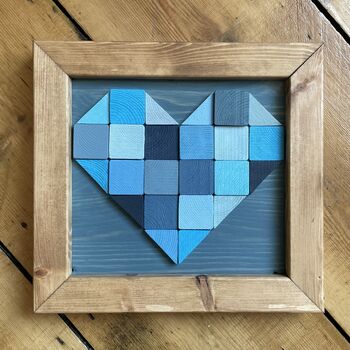 Heart Design Original Mosaic Wood Wall Art, 4 of 7