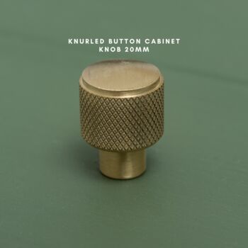Knurled Kitchen Handles And Knobs Satin Brass, 8 of 12
