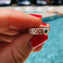 Amber Star Emerald Silver Midi Ring Or Toe Ring, thumbnail 2 of 8