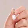 Sterling Silver Rectangular Hoops With Dangling Baroque Pearl Drop Earrings, thumbnail 5 of 10