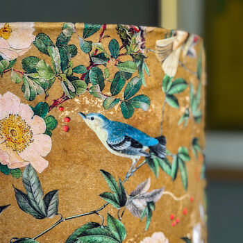 Luxury Velvet Lampshade Wild Rose Gold 40cm Or 30cm Sizes, 6 of 6