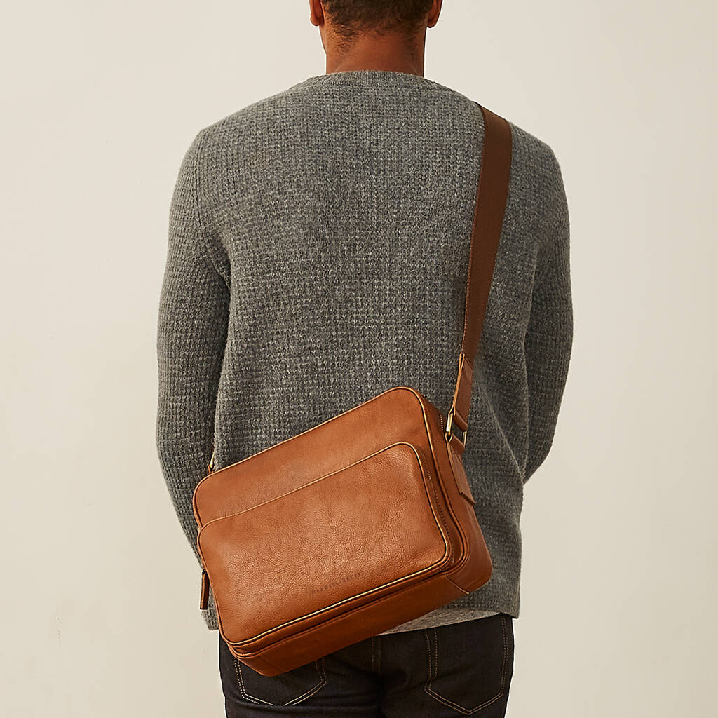 Personalised Soft Leather Shoulder Bag 'Santino M' By Maxwell Scott ...