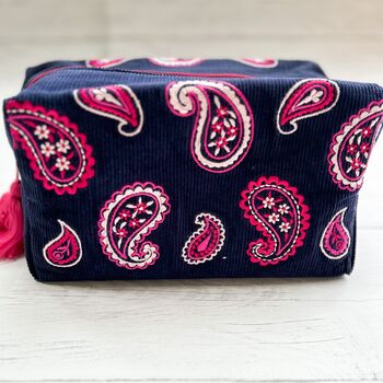 Cord Paisley Wash Bag, 3 of 3