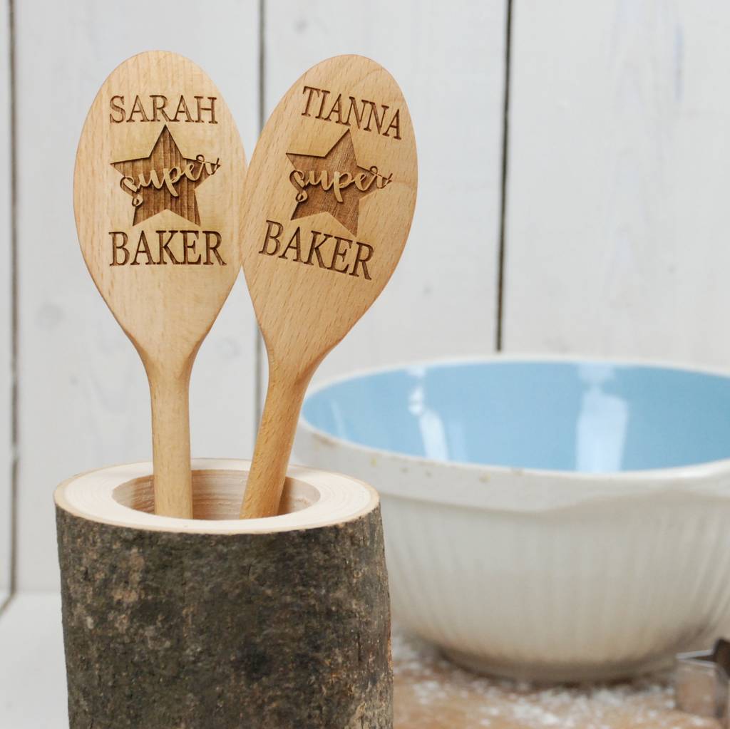 Personalised Superstar Baker Wooden Spoon