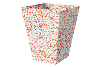 Patterned Waste Paper Bin Red, 6 of 7