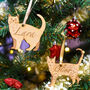 Traditional Wooden Cat Christmas Decoration Personalised, thumbnail 11 of 12