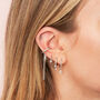 Anna Silver Crystal Huggie Earring Stacker Set, thumbnail 2 of 2