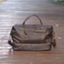 Leather Weekend Bag With Jacket Compartment, thumbnail 5 of 11