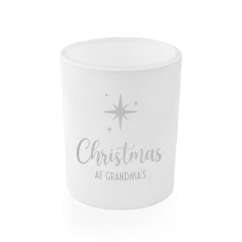 Personalised Christmas Star Glass Candle Holder, 8 of 8