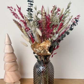 Christmas Dried Flowers With Vase, 3 of 4