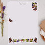 A4 Personalised Letter Writing Paper Butterfly Brambles, thumbnail 1 of 5