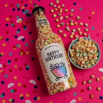 Happy Birthday Sweet And Salt Rainbow Popcorn Giant Money Bottle, 550g, 2 of 6