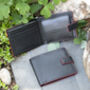 Men's Luxury Black Leather Wallet Flip Up Rfid Safe, thumbnail 1 of 6