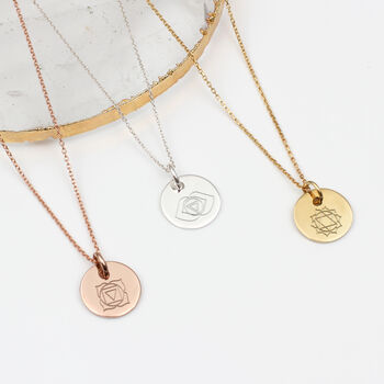 Personalised 18ct Gold Plated Or Silver Chakra Necklace, 2 of 7