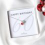 60th Birthday Gift For Her – Sterling Silver Birthstone And Personalised Number Charm Necklace, thumbnail 3 of 7