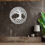 Round Tree Of Life Modern Wooden Home Decor Wall Art, thumbnail 6 of 10