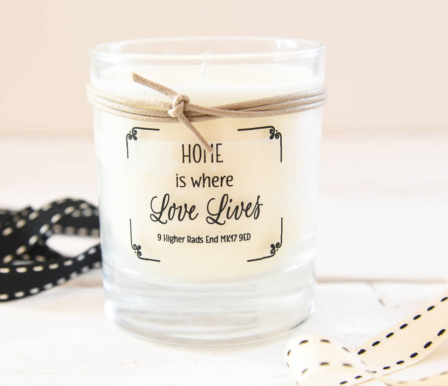 Personalised Scented Home Candle In Glass Pot By Dotty Dora Designs