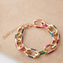 Multi Coloured Chunky Chain Bracelet, thumbnail 3 of 3