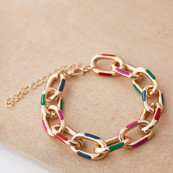 Multi Coloured Chunky Chain Bracelet, 3 of 3