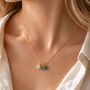 Personalised Family Birthstone Necklace In Gold, thumbnail 2 of 11