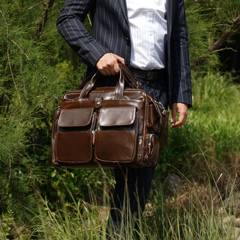 Genuine Leather Messenger Briefcase, 3 of 7