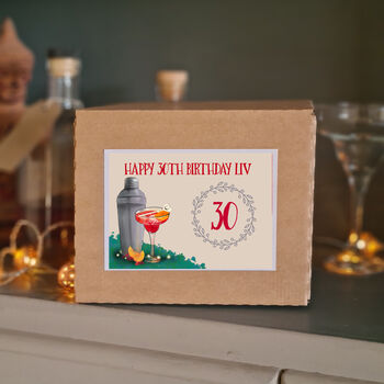 Personalised 30th Birthday Gift Margarita Glass, 3 of 5