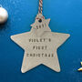 Personalised Star First Christmas Decoration, thumbnail 2 of 4