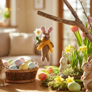 Handmade Felt Marigold The Rabbit Decoration, 3 of 3