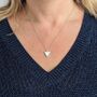 'The Triangle' Mother Of Pearl Necklace, Silver, thumbnail 2 of 6