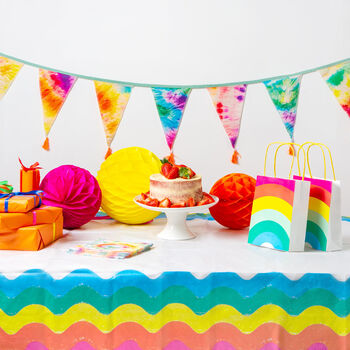Rainbow Colourful Party Tablecloth, 3 of 3
