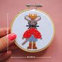 Christmas Mouse Mini Cross Stitch Kit, thumbnail 4 of 4
