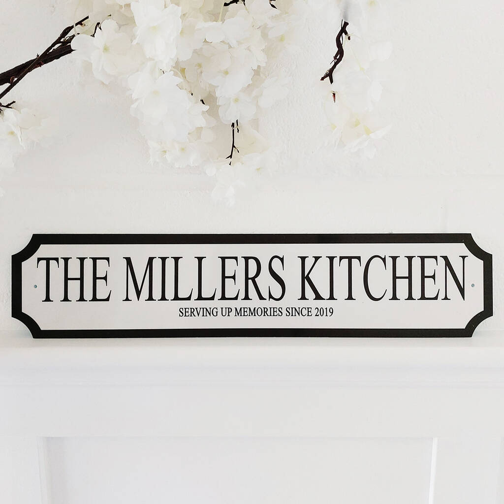 Personalised Family Kitchen Street Sign, 1 of 2