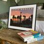 Personalised Santa Monica Sunset Travel Print, thumbnail 1 of 4