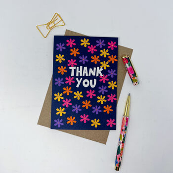 Colourful 'Thank You' Flower Card, 5 of 6