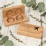 Destination Wedding Oak Wooden Double Ring Box, thumbnail 1 of 3