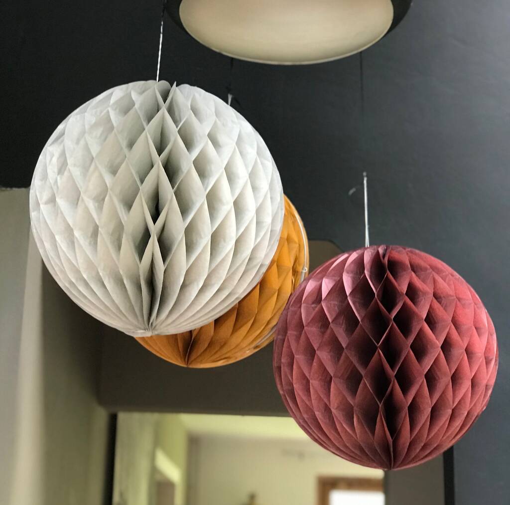 Set Of Two Colourful Honeycomb Paper Balls, 1 of 12