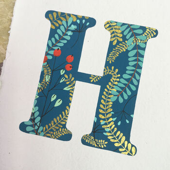 Hand Painted Initial Capital Letter, 6 of 8