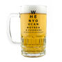 Personalised Opticians Chart Beer Glass Tankard, thumbnail 6 of 6