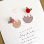 Personalised Christmas Pudding Couple Card, thumbnail 2 of 2