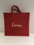 Red Jute Gift Bag With Embroidered Personalisation, thumbnail 1 of 3