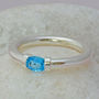 Sterling Silver Blue Topaz Ring, thumbnail 1 of 3