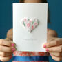 Personalised Happy Easter Origami Tulip Heart Card, thumbnail 1 of 7