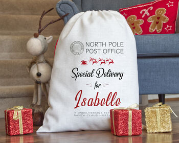 Personalised Special Delivery Christmas Sack, 2 of 3